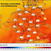 Das Wetter in Deutschland am Sonntag, 31. Mai 2015