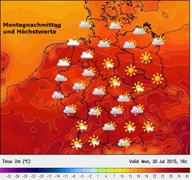 Das Wetter Am Montag: Angenehme Wärme, Kaum Gewitter | Wetterkanal ...