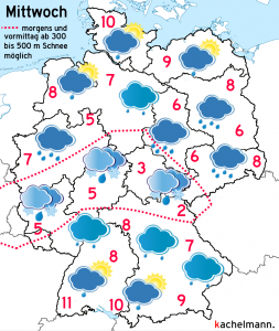 Deutschland-Wetter: ab Dienstagabend, 13.10.2015