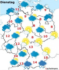 Deutschland-Wetter: ab Montagabend, 12.10.2015