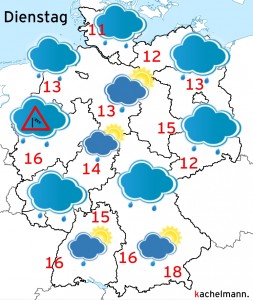 Deutschland-Wetter ab Montagabend, 16.11.2015