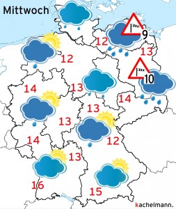 Deutschland-Wetter ab Dienstagabend, 17.11.2015