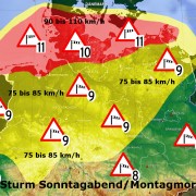 Vorwarnung: Sonntagabend/Montagmorgen schwerer Sturm im Norden!