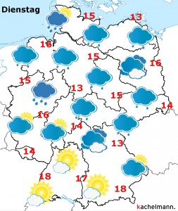 Deutschland-Wetter: ab Montagabend, 09.11.2015