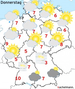 Deutschland-Wetter: ab Mittwochabend, 09.12.15