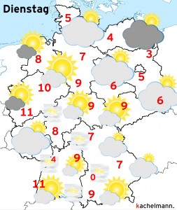 Deutschland-Wetter: ab Montagabend, 28.12.2015