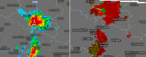 Wie erkenne ich einen Tornado in den Radarbildern?