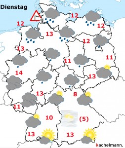 Deutschland Wetter ab Montagabend, 21.12.2015