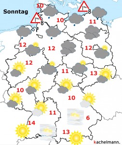 Deutschland-Wetter ab Samstagabend, 26.12.2015