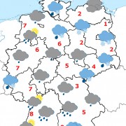 Deutschland-Wetter ab Montagabend, 11.01.2016