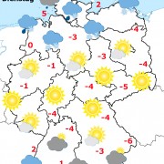 Deutschland-Wetter ab Montagabend, 18.01.2016