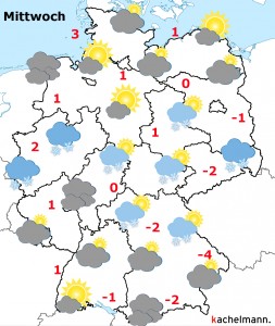 Deutschland-Wetter ab Dienstagabend, 19.01.2016