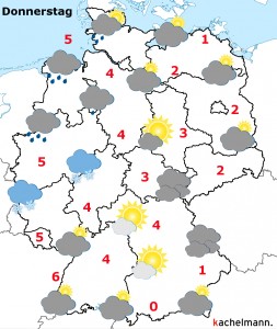 Deutschland-Wetter ab Mittwochabend, 13.01.2016