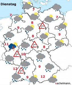 Deutschland-Wetter ab Montagabend, 08.02.2016