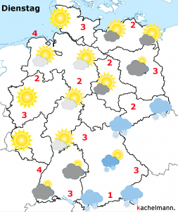 Deutschland-Wetter ab Montagabend, 15.02.2016