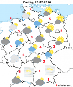 Deutschland-Wetter ab Donnerstagabend, 25.02.2016