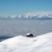 Alpen: Typische winterliche Inversionswetterlage – unten kalt und oben mild!