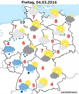 Deutschland-Wetter: ab Donnerstagabend, 03.03.2016