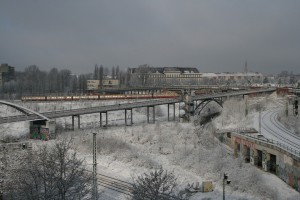 Schnee in Berlin an einem 9. März