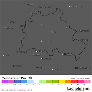 Fast 5 Grad Temperaturunterschied aktuell in Berlin – wärmender Stadteffekt