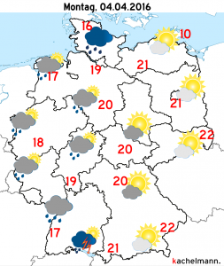 Deutschland-Wetter: ab Sonntagnacht, 03.04.2016