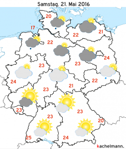 Deutschland-Wetter ab Freitagabend, 20.05.2016