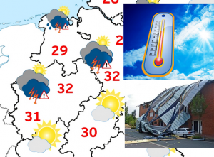 +++ Live-Wetter-Ticker am Donnerstag: Hitze, Schwüle, im Nordwesten Unwettergefahr +++