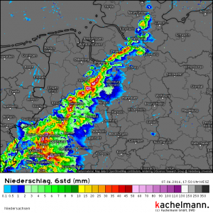 Schlimme Unwetter in NRW und Niedersachsen