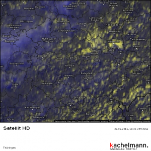 Sonniger, warmer Nachmittag und Abend in Thüringen