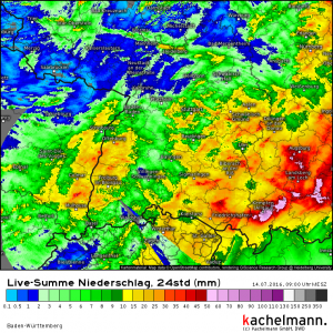 Durchwachsene Regenbilanz vom Mittwoch