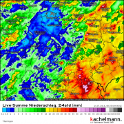 Heftige Regenbilanz vom Mittwoch