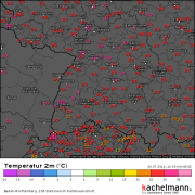 Die Mittagstemperaturen: Hochsommerlich heiß