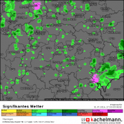 Am Sonntag Schauer und örtlich Gewitter