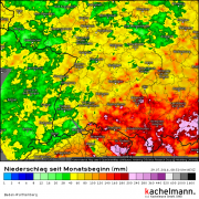 Juli-Regenbilanz für die Regenbogenwelt