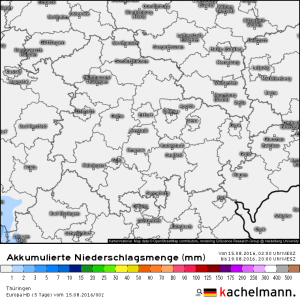 Hochdruckwetter mit Sonnenschein oder mit Schauern?