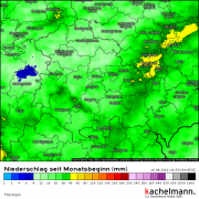 Regenbilanz der ersten Augusthälfte in der Region