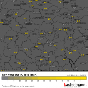 Sehr viel Sonnenschein in Thüringen