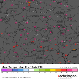 Hochsommerlich heißer Tag in Thüringen