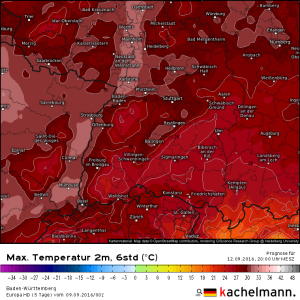 Ab Montag wieder Hitzewelle in der Regenbogenwelt?