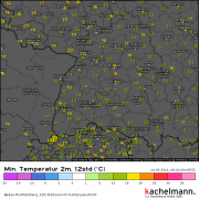 Erneut teils sehr milde Nacht in der Regenbogenwelt