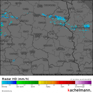 Von Nordosten her kommt Regen