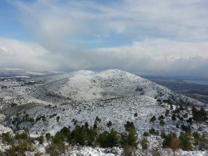 Frost und Schnee in Griechenland