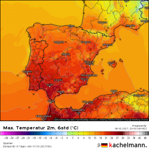 Große Temperaturgegensätze in Europa
