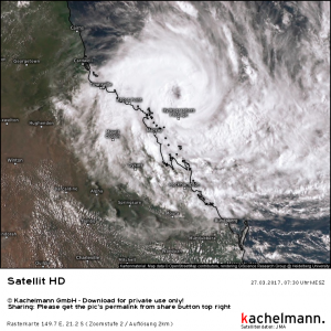 Zyklon DEBBIE trifft auf Australien