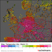 Oberrhein als Hitzepol in Mitteleuropa