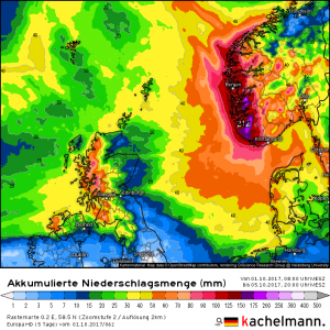 Weitere Regenfälle in Schottland und Südnorwegen