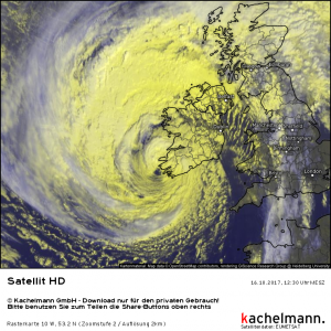 Ticker: Ex-Hurrikan OPHELIA trifft auf Irland