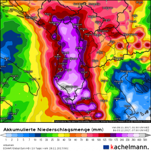 Extreme Regenmengen in Südosteuropa