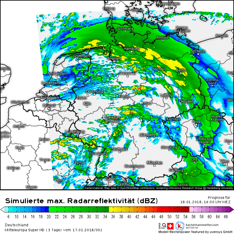 Vorhersage-Ticker: Schwerer Sturm FRIEDERIKE am Donnerstag