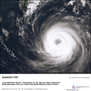 Soulik und Cimaron – zwei Taifune bedrohen Japan und Korea